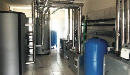 Figure 1 Plant room incorporating efficient technologies