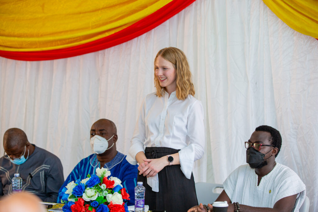 Technical Director of GREEN Solar Academy, Vivian Bluemel, welcoming all to the inauguration